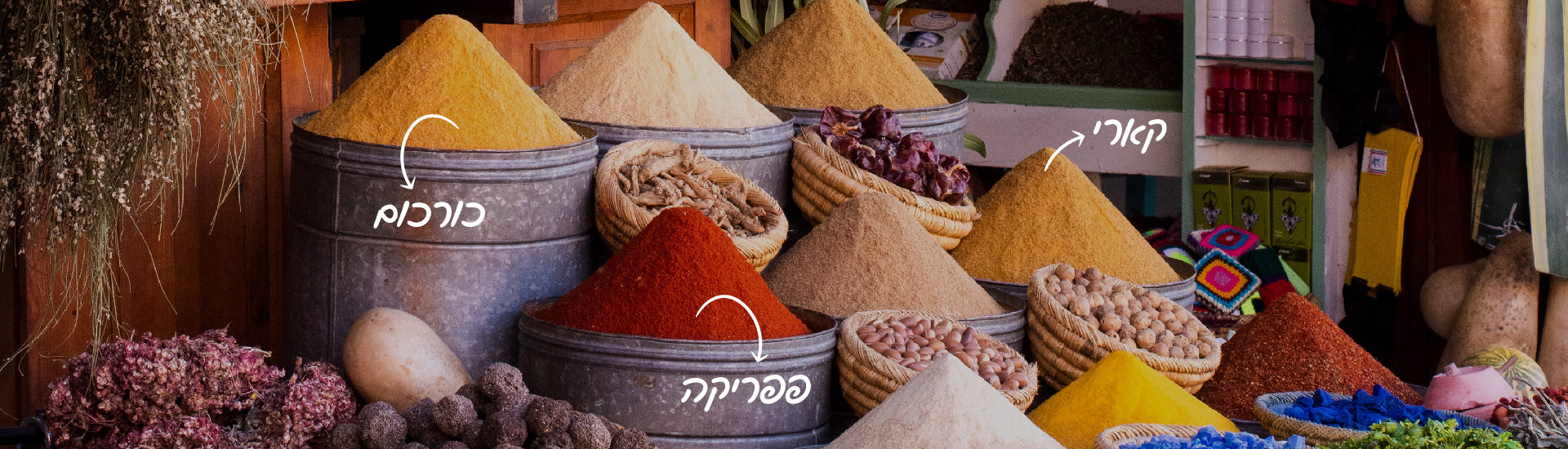 התבלינים קארי, כורכום ופפריקה מדלהי, הודו
